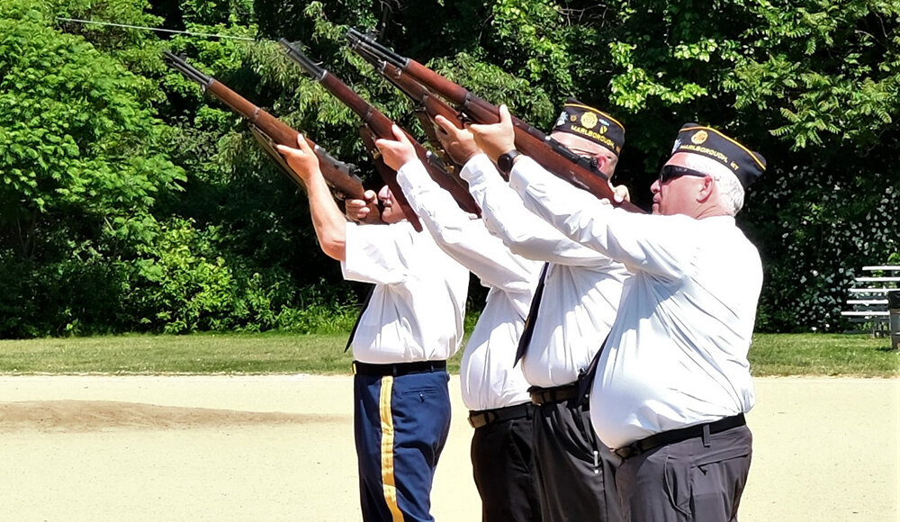 A 21 gun salute closed out the Memorial Day ceremony.